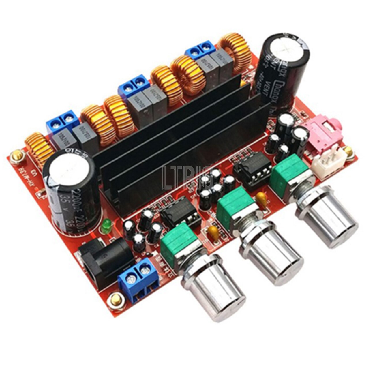 custom 1Pcs TPA3116 2.1 Digital Audio Power Amplifier Board 2 * 80W + 100W Subwoofer Speaker DC12-24V Amplifier Module