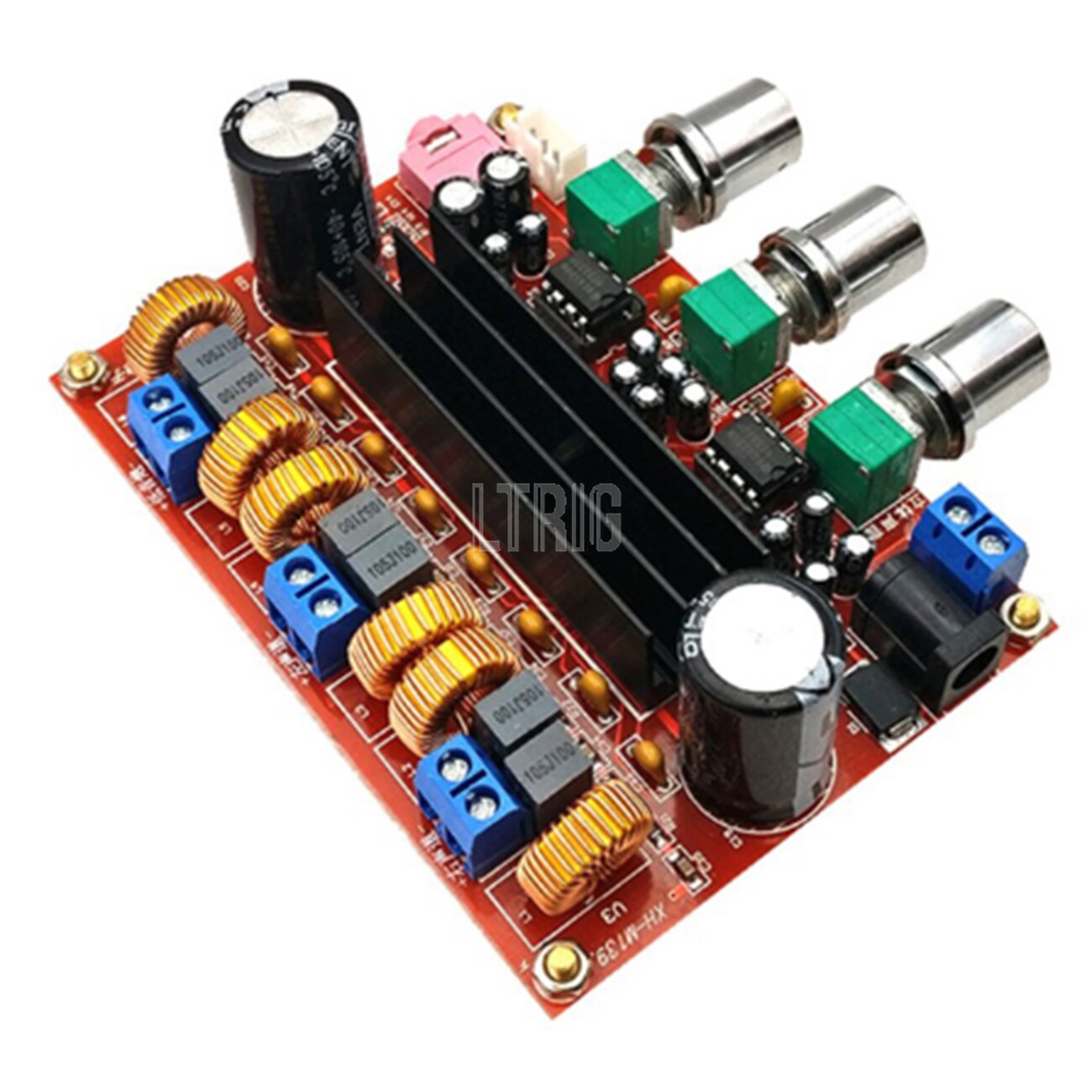 custom 1Pcs TPA3116 2.1 Digital Audio Power Amplifier Board 2 * 80W + 100W Subwoofer Speaker DC12-24V Amplifier Module