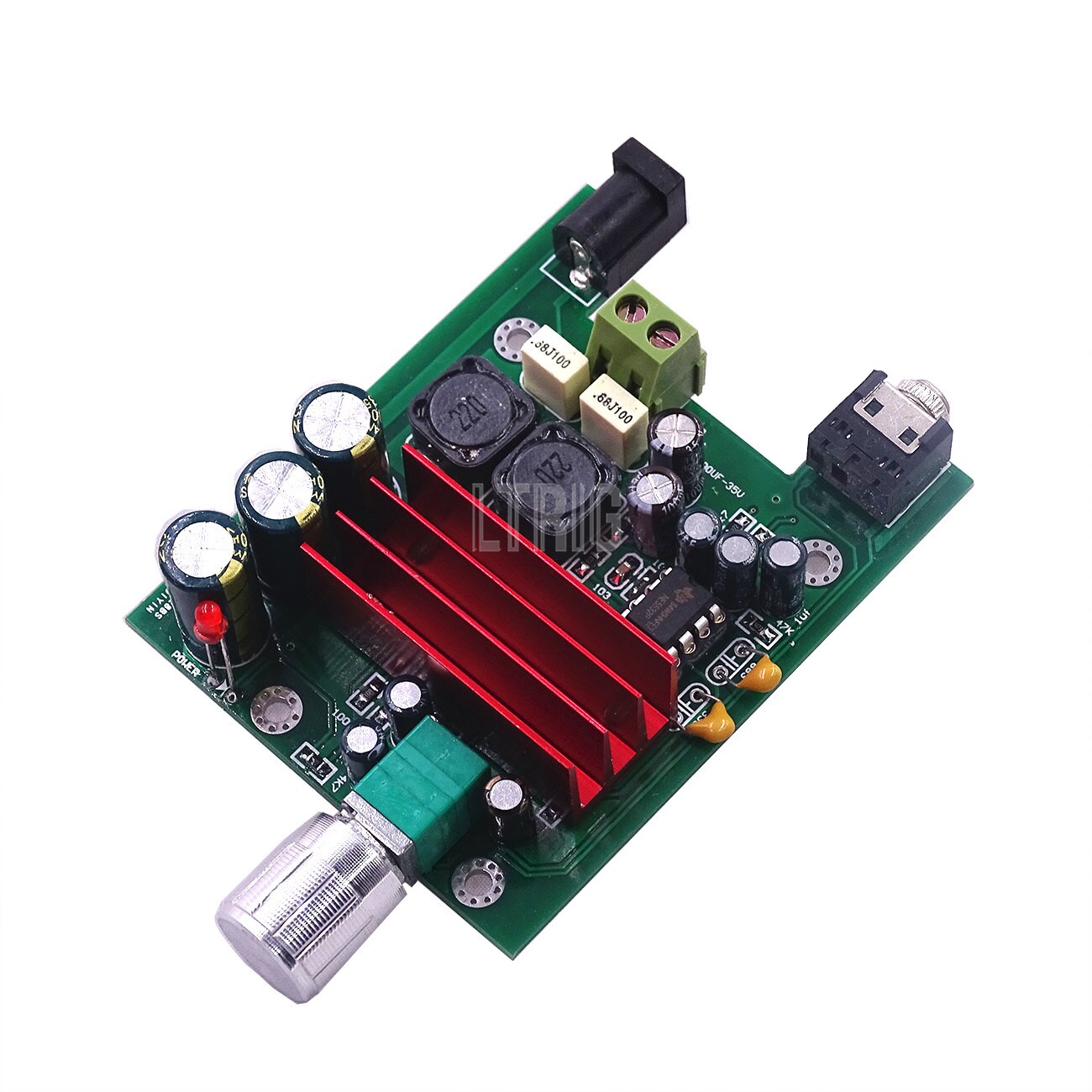 custom 1Pcs TPA3116 Subwoofer 100W 3.5mm Digital Power Amplifier Board Amplifiers TPA3116D2 NE5532 OPAMP 8-25V A4-010