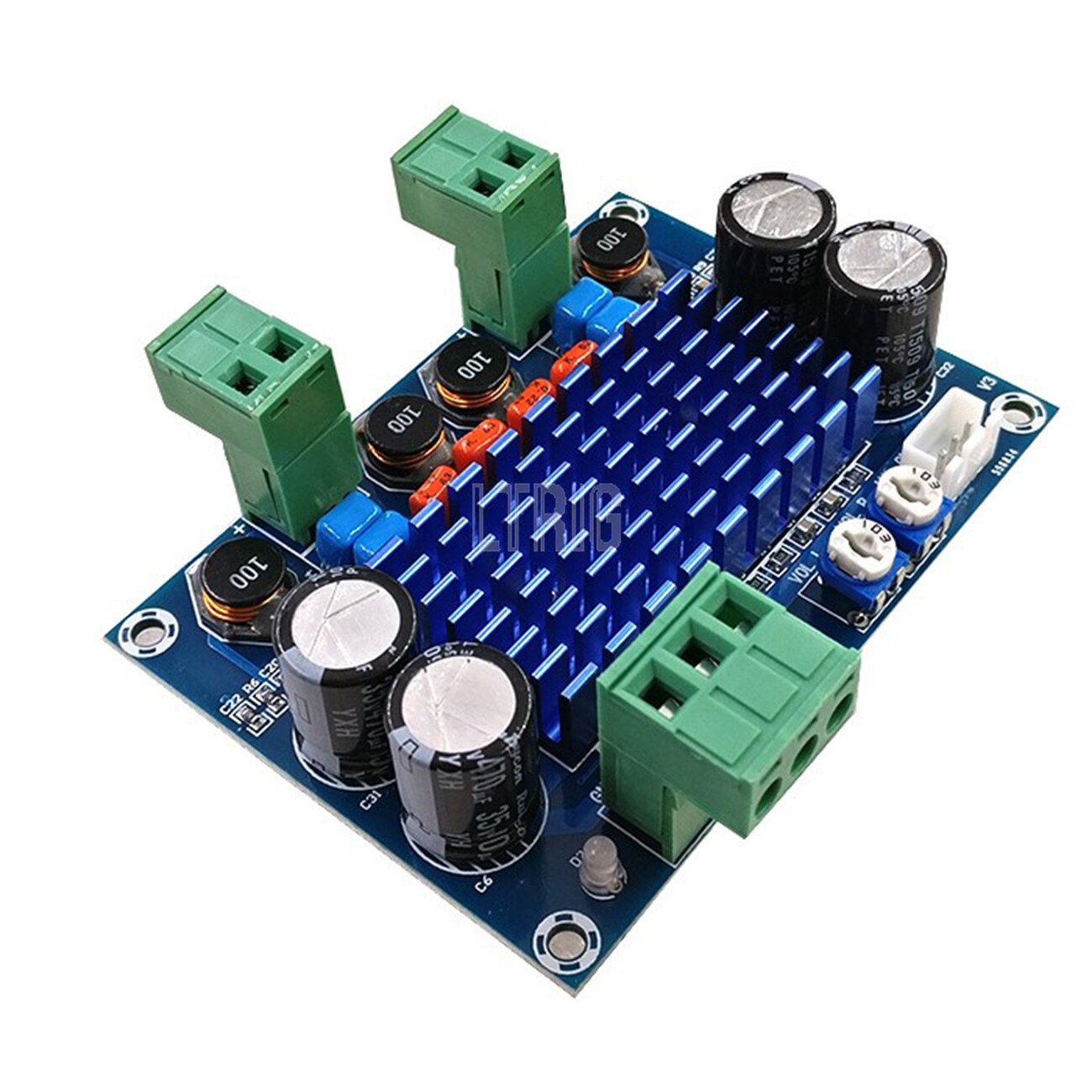 custom 1Pcs TPA3116D2 DC 8V-28V 2 *120W chassis dedicated plug-in HIFI power amplifier board