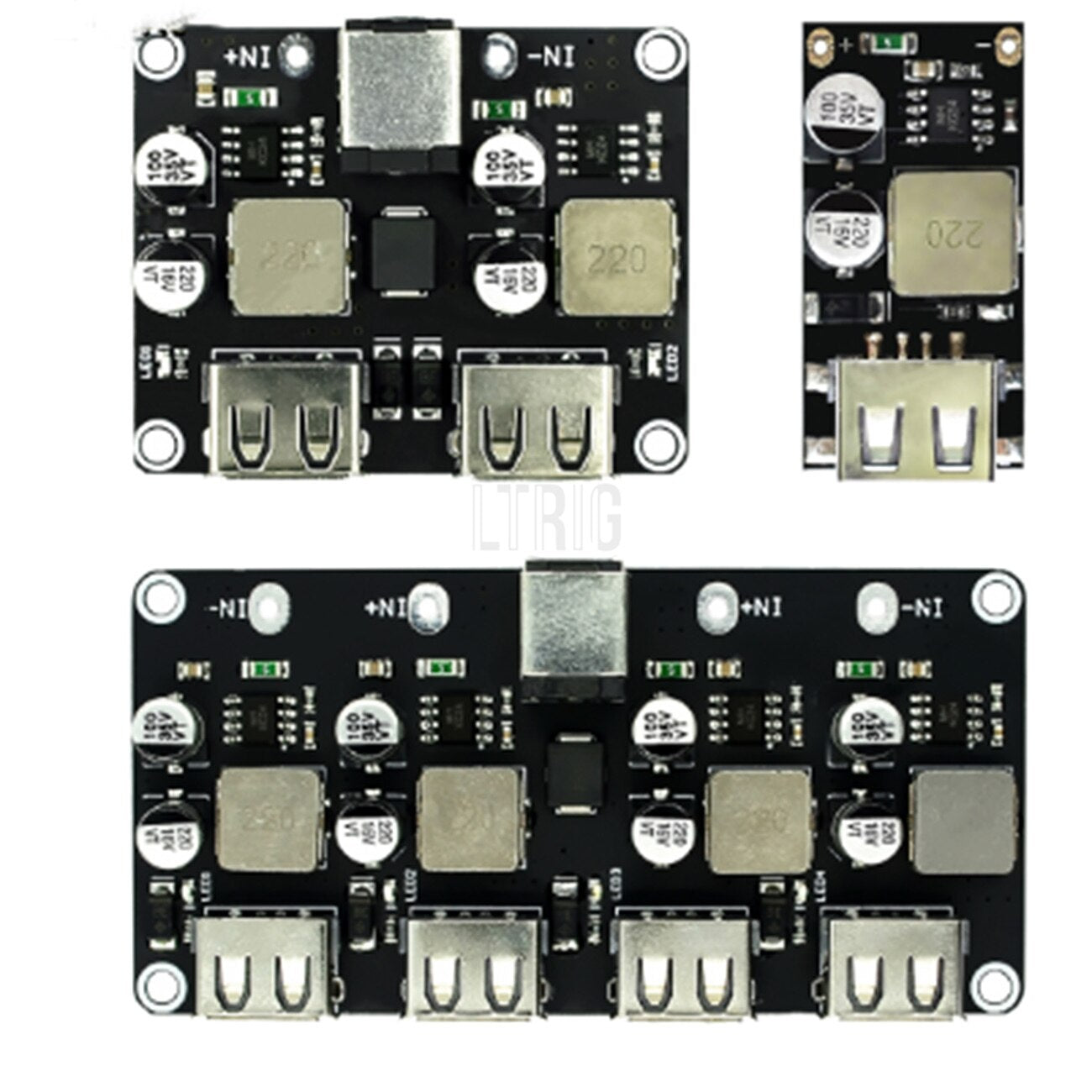 custom 1Pcs USB QC2.0-3.0 DC-DC Buck Converter Charging Step Down Module 6-32V to Fast Quick Charger Circuit Board 5V