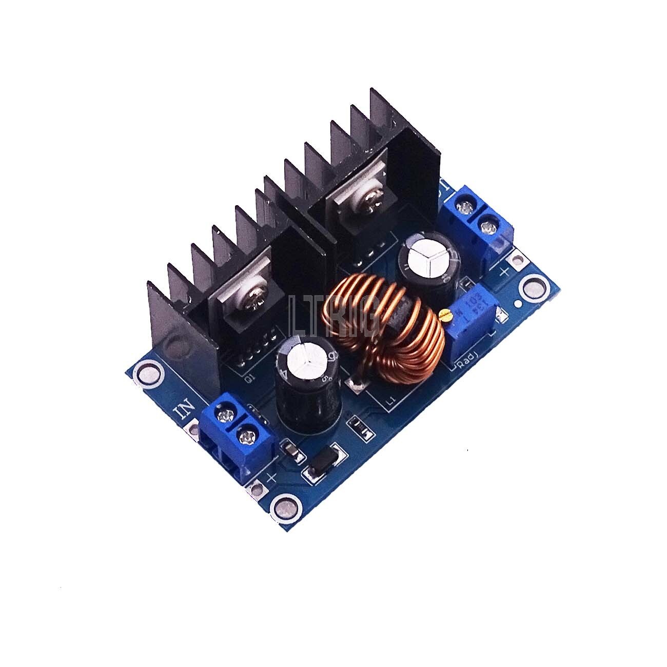 custom 1Pcs XL4016 PWM adjustable 4-36V to 1.25-36V step-down card module up to 8A 200W DC-DC step-down power converter