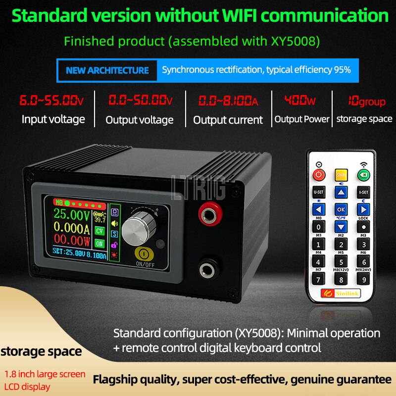 custom 1Pcs XY5008 DC  step-down converter 0-50V 8A 400W power module adjustable regulated power supply WIFF APP