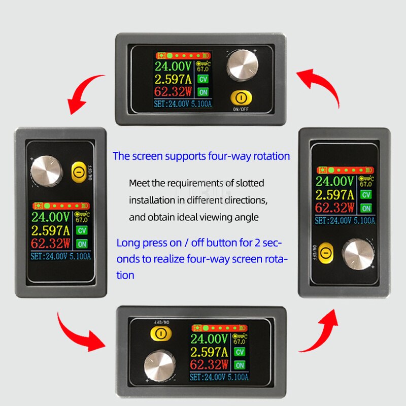 custom 1Pcs XYS3580 DC Buck Boost, 0.6-36V 5A CC CV converter, adjustable power supply module, voltage regulator