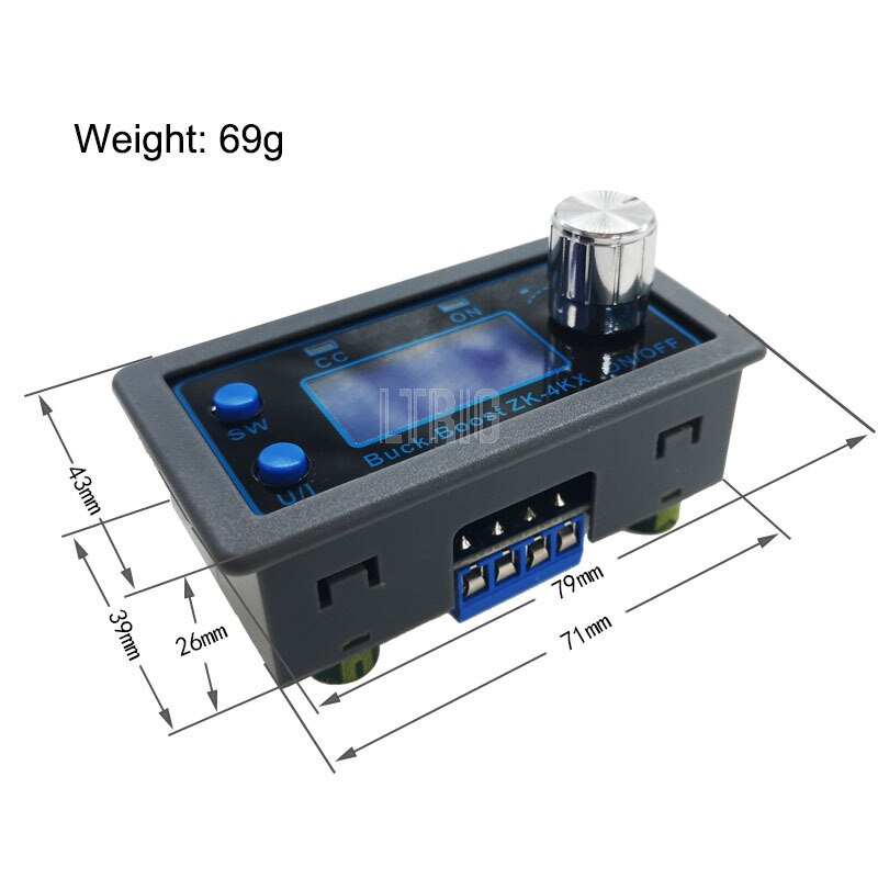 custom 1Pcs ZK-4KX, DC Buck Boost Converter, DC CV 0.5-30V, 4A Power Module, Adjustable Regulated Power Supply