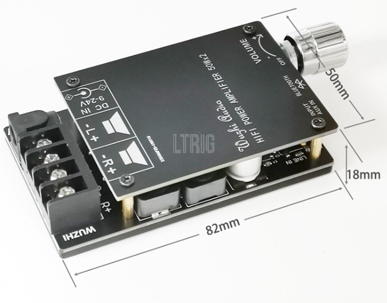 custom 1Pcs ZK-502C, HIFI, Wireless Bluetooth 5.0, TPA3116, TPA3116D2 50WX2 Digital Audio Amplifier Board Stereo Amplifier