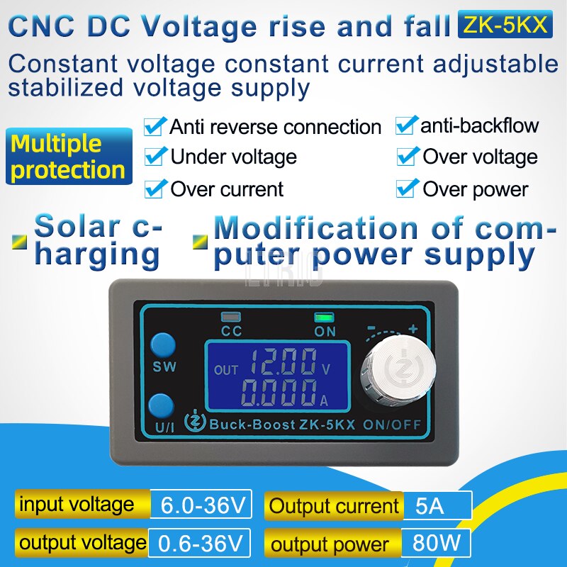 custom 1Pcs ZK-5KX Programmable numerical control voltage rise and fall DC adjustable regulated power supply