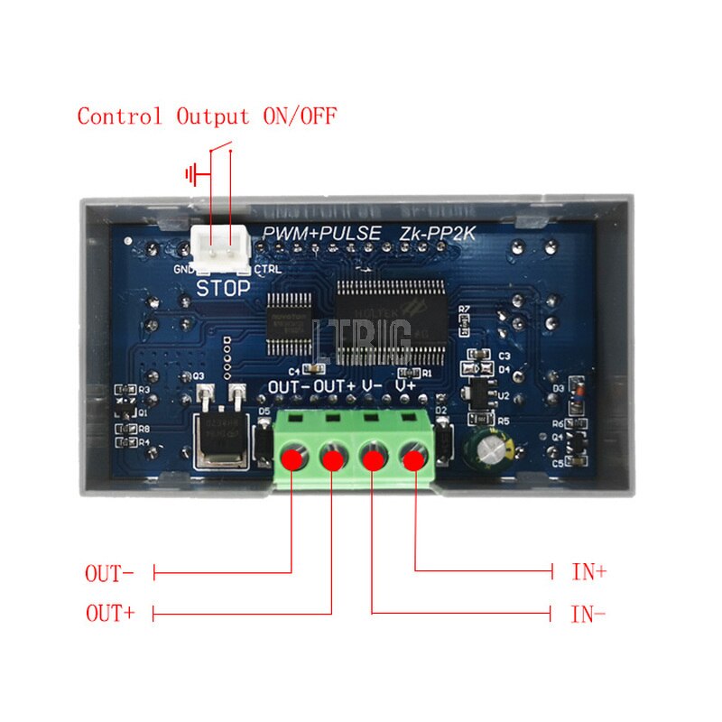 custom 1Pcs ZK-PP2K PWM DC 3.3~30V 12V 24V Motor Speed Controller regulator 8A 150W Adjustable LED Dimmer Pulse