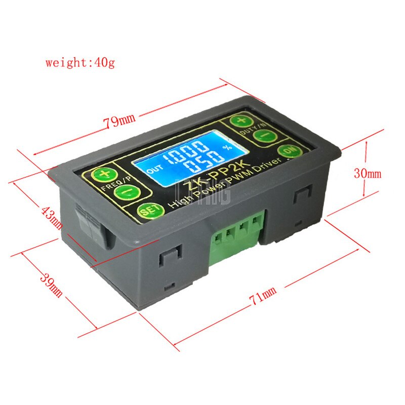 custom 1Pcs ZK-PP2K PWM DC 3.3~30V 12V 24V Motor Speed Controller regulator 8A 150W Adjustable LED Dimmer Pulse