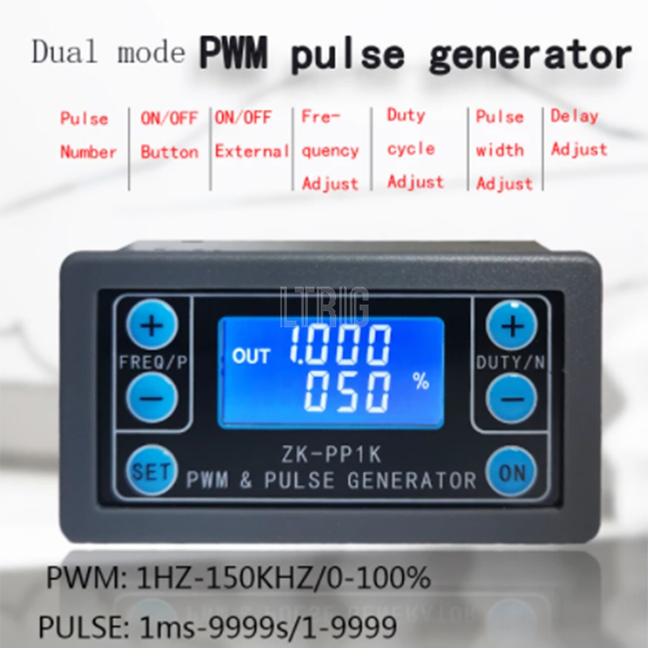 custom 1Pcs ZK-PP2K PWM DC 3.3~30V 12V 24V Motor Speed Controller regulator 8A 150W Adjustable LED Dimmer Pulse