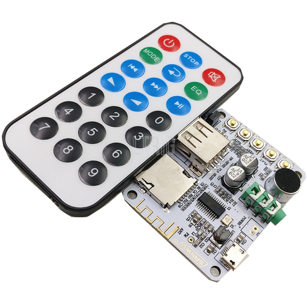 custom 1Pcs audio receiver board slot with USB TF card decoding playback preamp output 4.0 wireless stereo music module