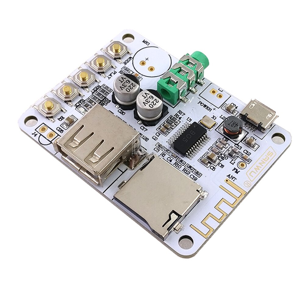 custom 1Pcs audio receiver board slot with USB TF card decoding playback preamp output 4.0 wireless stereo music module