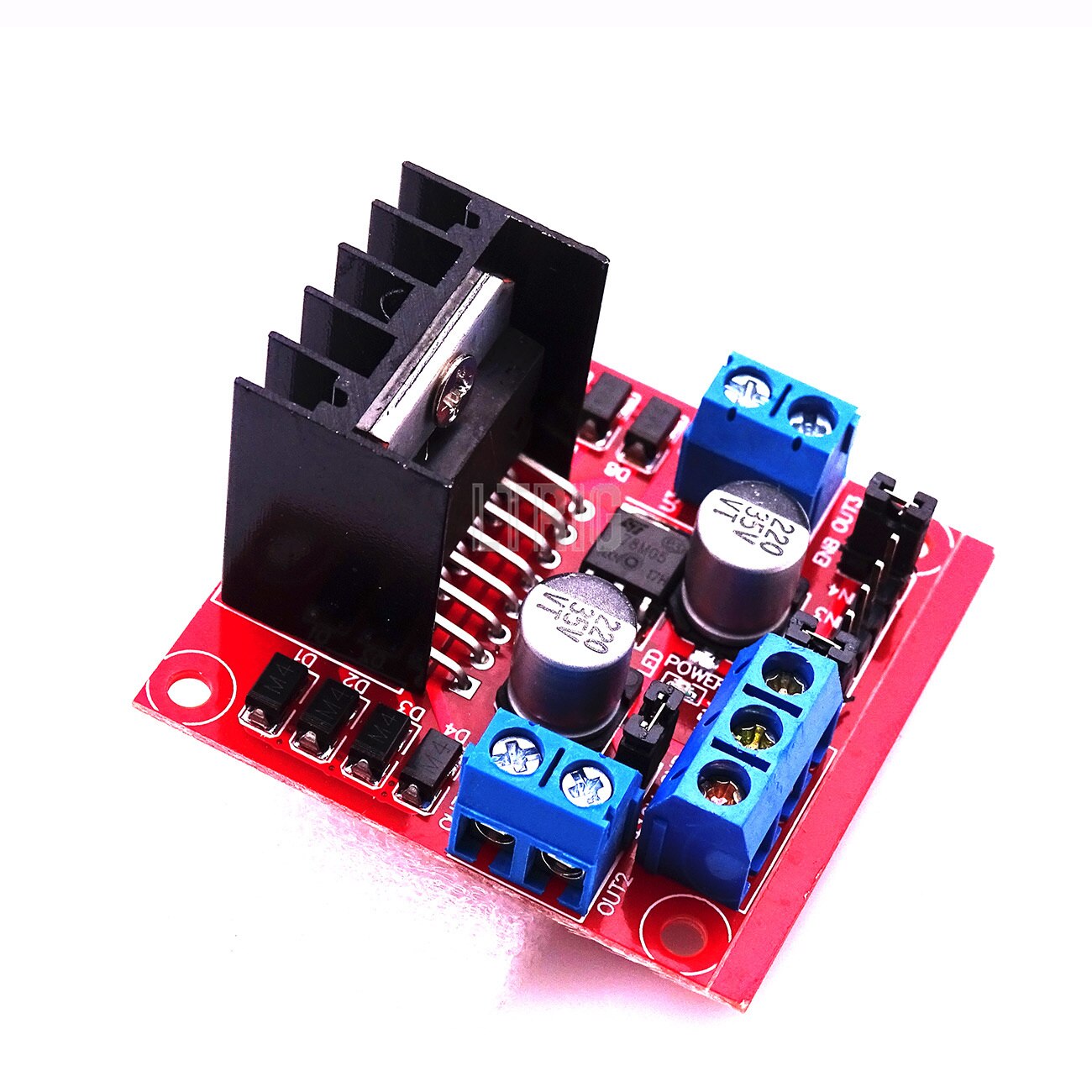 custom 1Pcs l298n driver board module l298 stepper motor robot smart car breadboard peltier high power