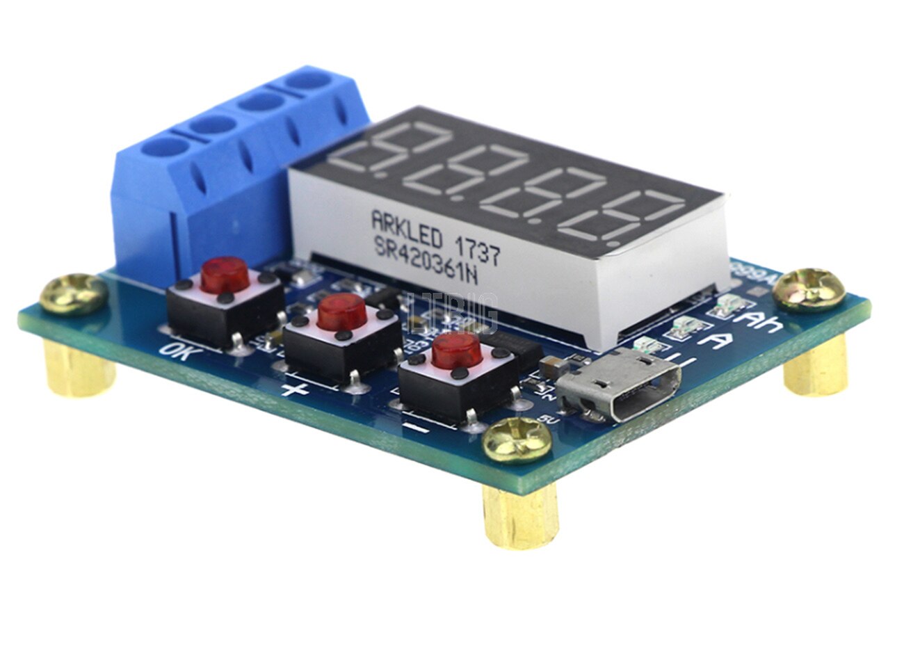 custom 1Pcs18650 li-ion lithium battery capacity tester + lead-acid resistance battery capacity discharge meter tester