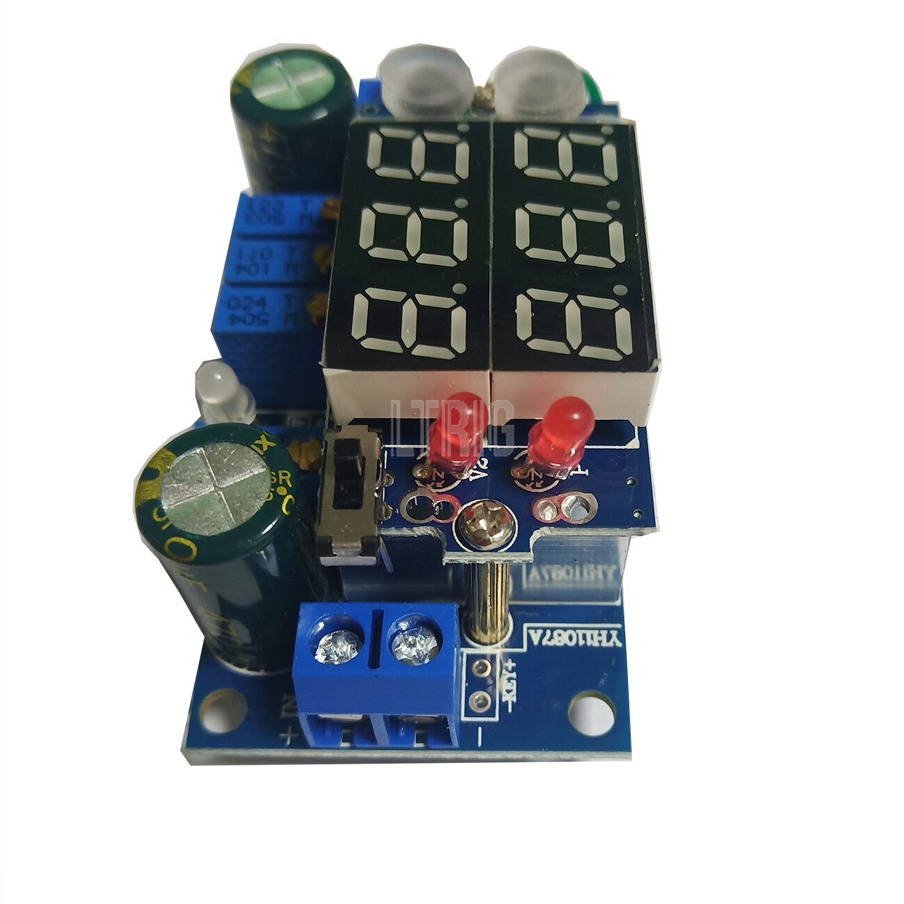 customized 1Pcs DC-DC 5A electrolytic converter, digital LED solar voltage regulator vehicle battery charging test