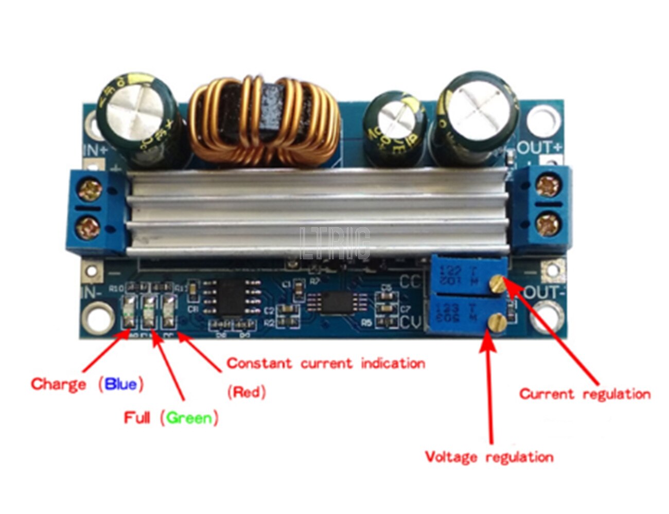 customized 1Pcs DC automatic boost/step-down converter CV DC 0.5-30V 4A power module, adjustable power voltmeter