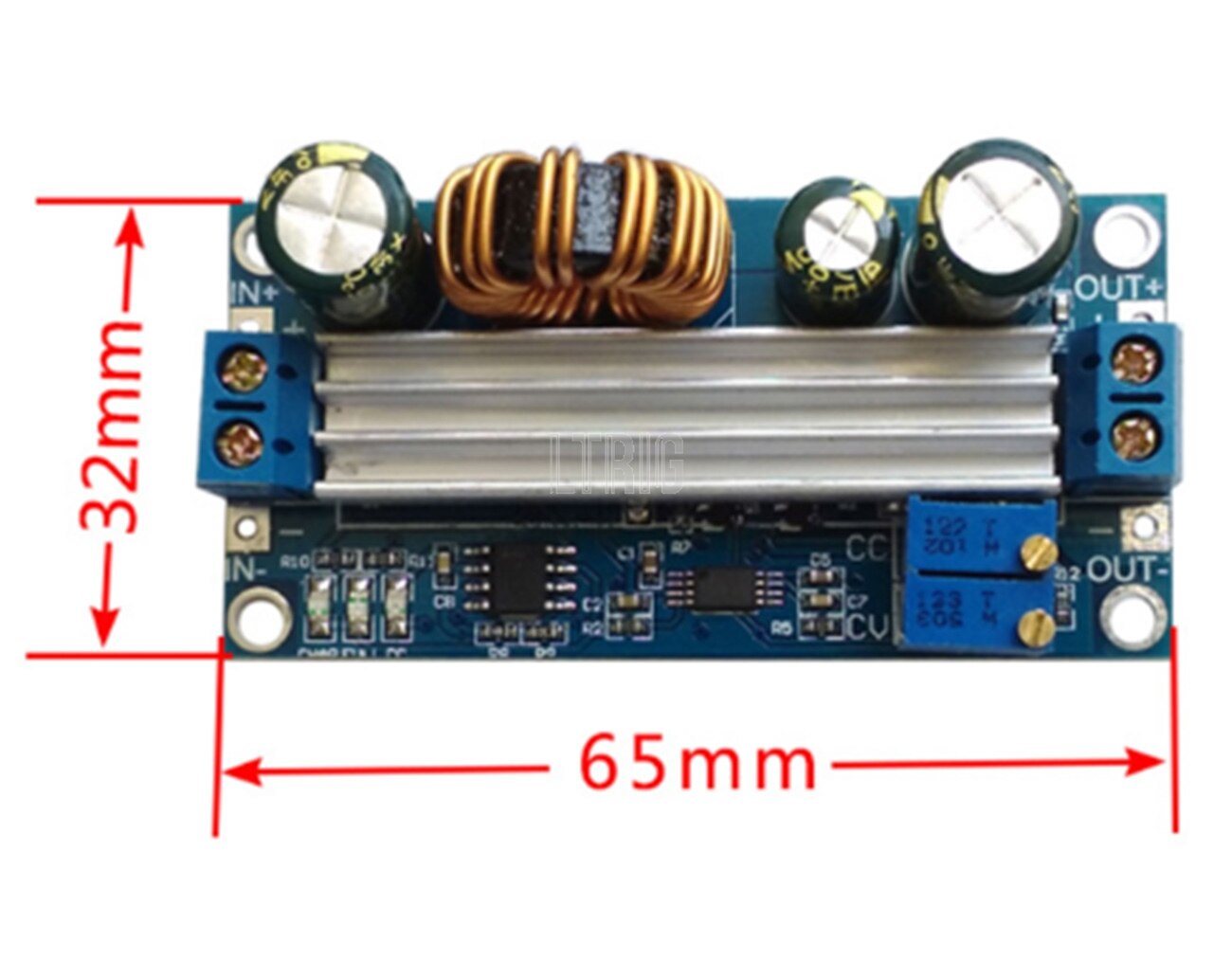 customized 1Pcs DC automatic boost/step-down converter CV DC 0.5-30V 4A power module, adjustable power voltmeter