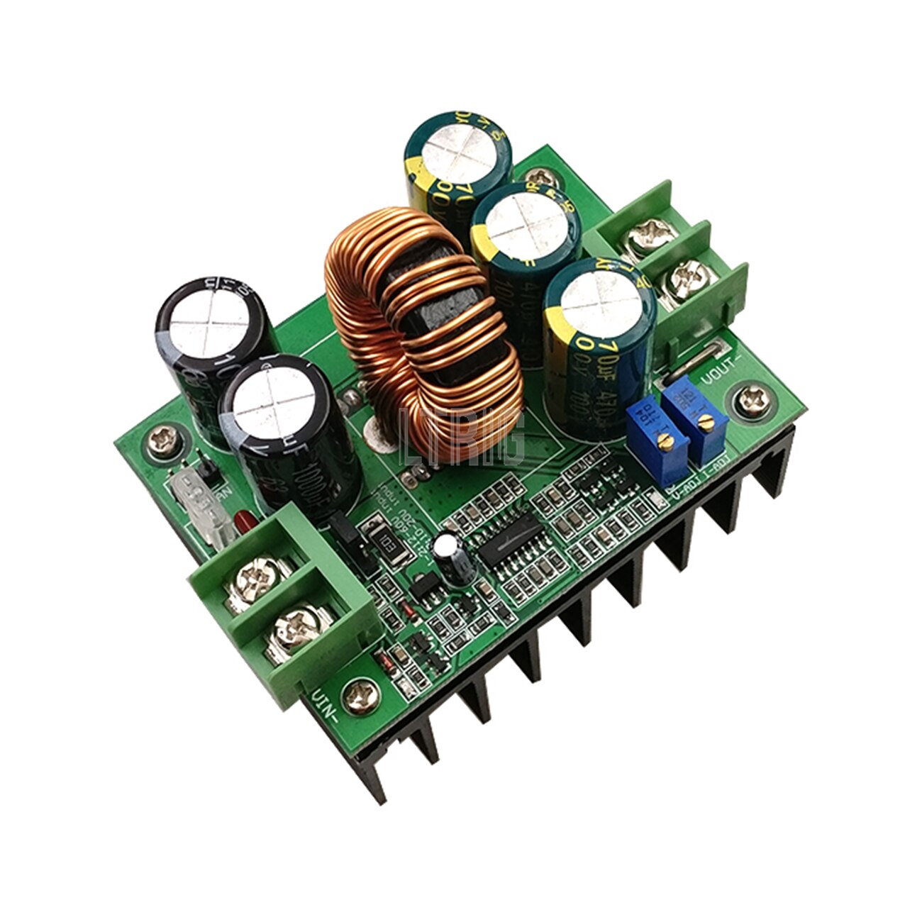 customized 1Pcs constant power radiator 8V-60V 12-80V 1200W 20A DC boost converter