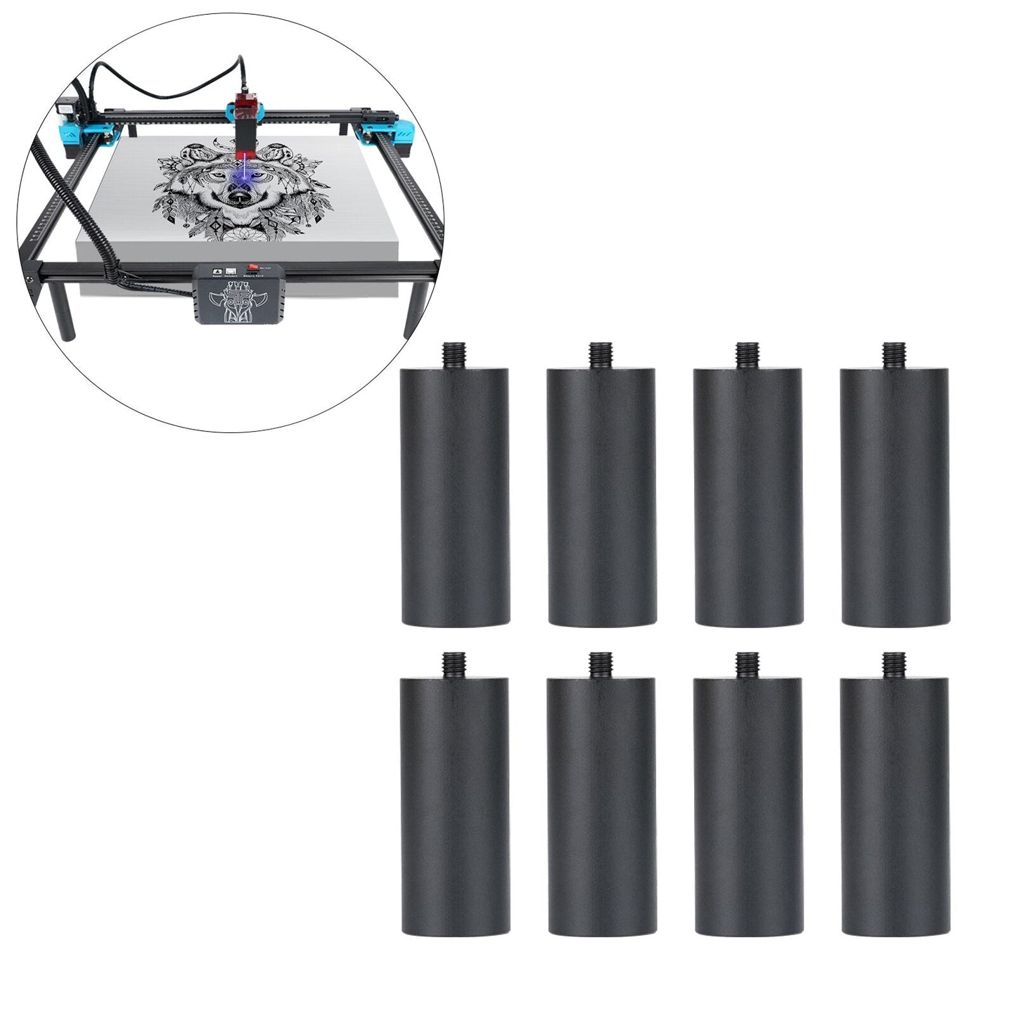 Laser Engraving Machine Metal Heightening Column Heightening Kit Can Be Used With Y-axis Rotary Roller Engraving Module customize