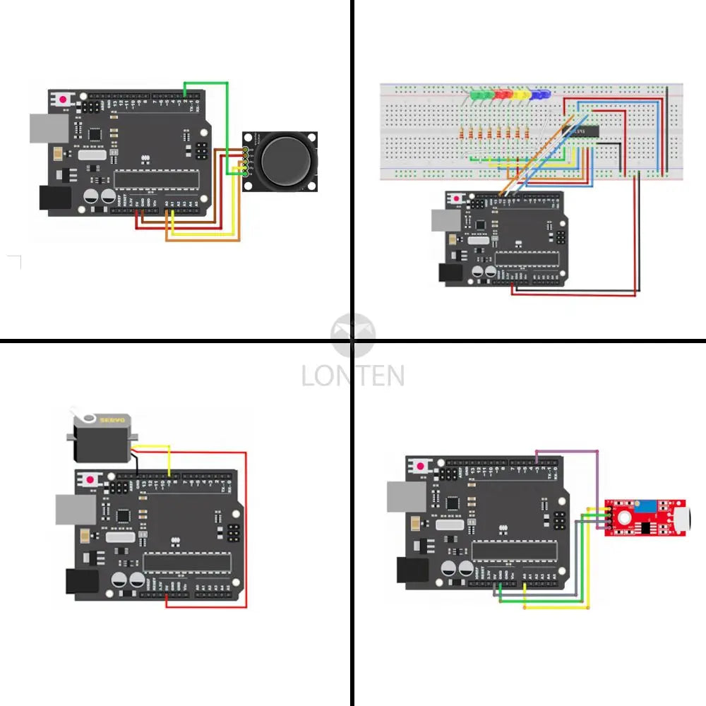 Custom Lonten Starter Kit for Ard  R3 Ultimate Starter Set Full Version Learning DIY Kit Project for UNO with Tutorials LTARK-2