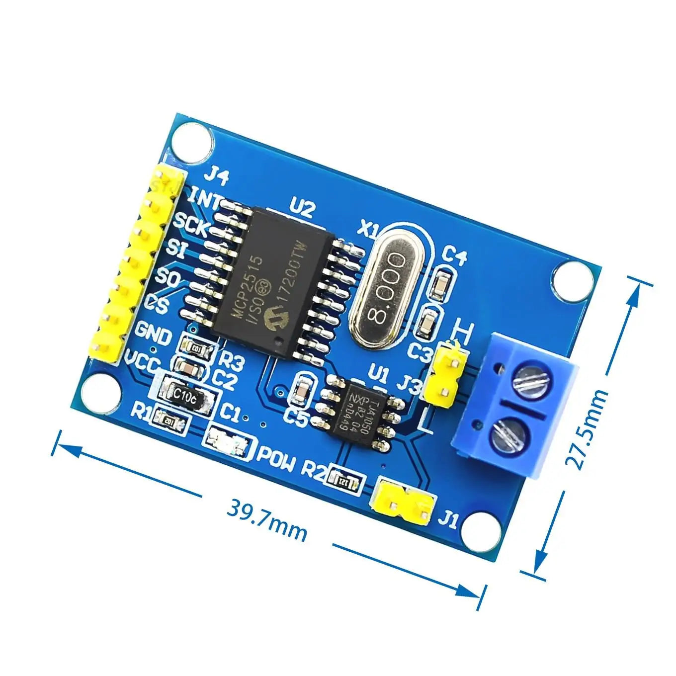 Custom MCP2515 CAN Bus Module TJA1050 receiver SPI For 51 MCU ARM controller