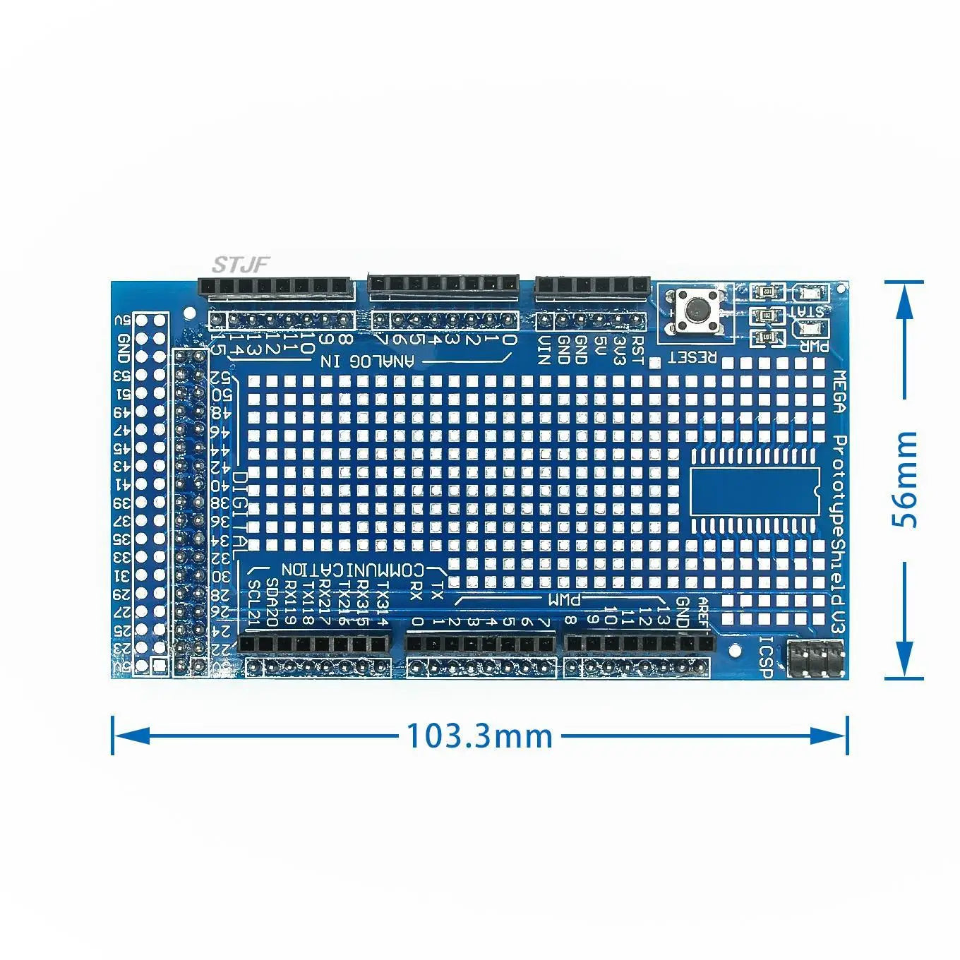 Custom MEGA 2560 R3 Proto Prototype Shield V3.0 Expansion Development Board + Mini PCB Breadboard 170 Tie Points for arduino