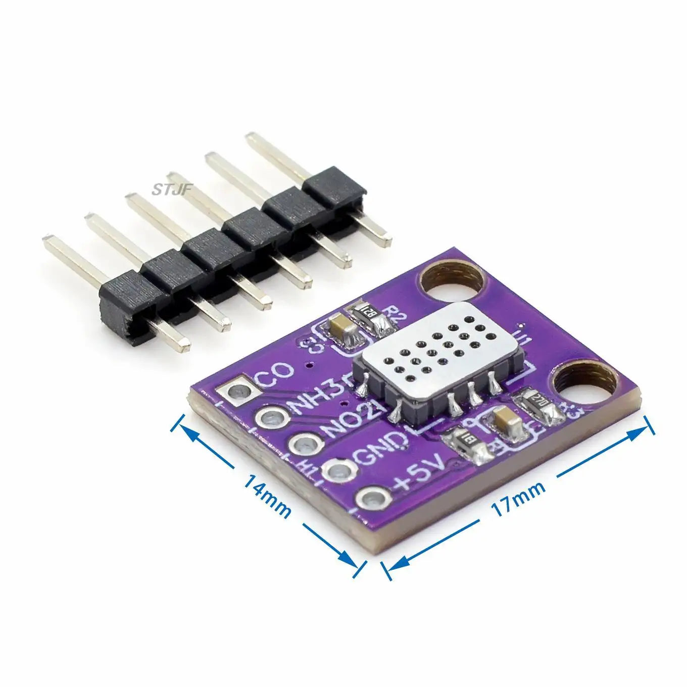 Custom MICS-6814 Gas Sensor Carbon Monoxide CO VOC NO2 NH3 Nitrogen Oxygen Air Quality Detection Numerical Sensor Module for Arduino