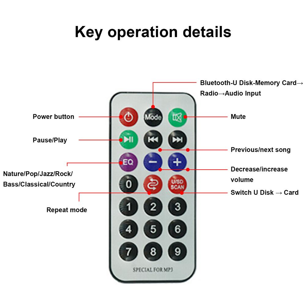 MP3 Decoder Board BT 5.0 Stereo Audio Receiver Player FLAC WAV APE Decoding FM Radio USB TF For Car Amplifier customize