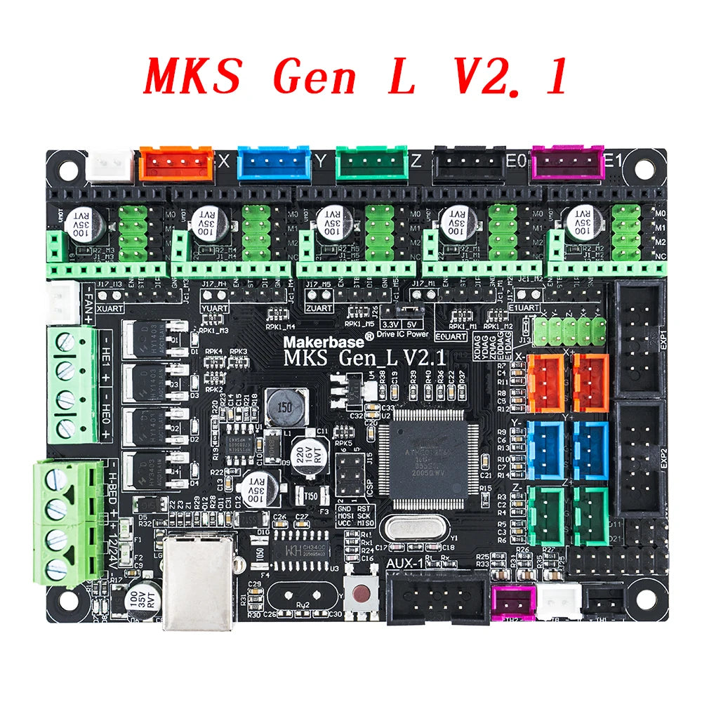 MKS Gen L V2.1 3D Printer Control Board Motherboard Compatible Mini 12864 LCD Screen A4988 TMC2209 Replace Mega2560 customize