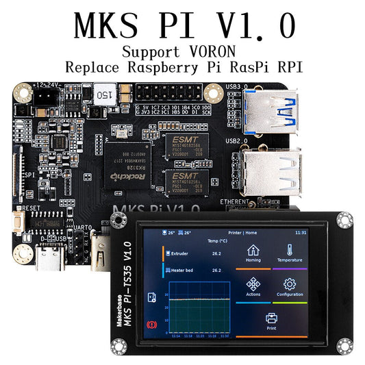 MKS PI Motherboard With Quad-Core 64bits SOC Onboard Runs Klipper Screen Para For Voron Replace Raspberry Pi RasPi RPI customize