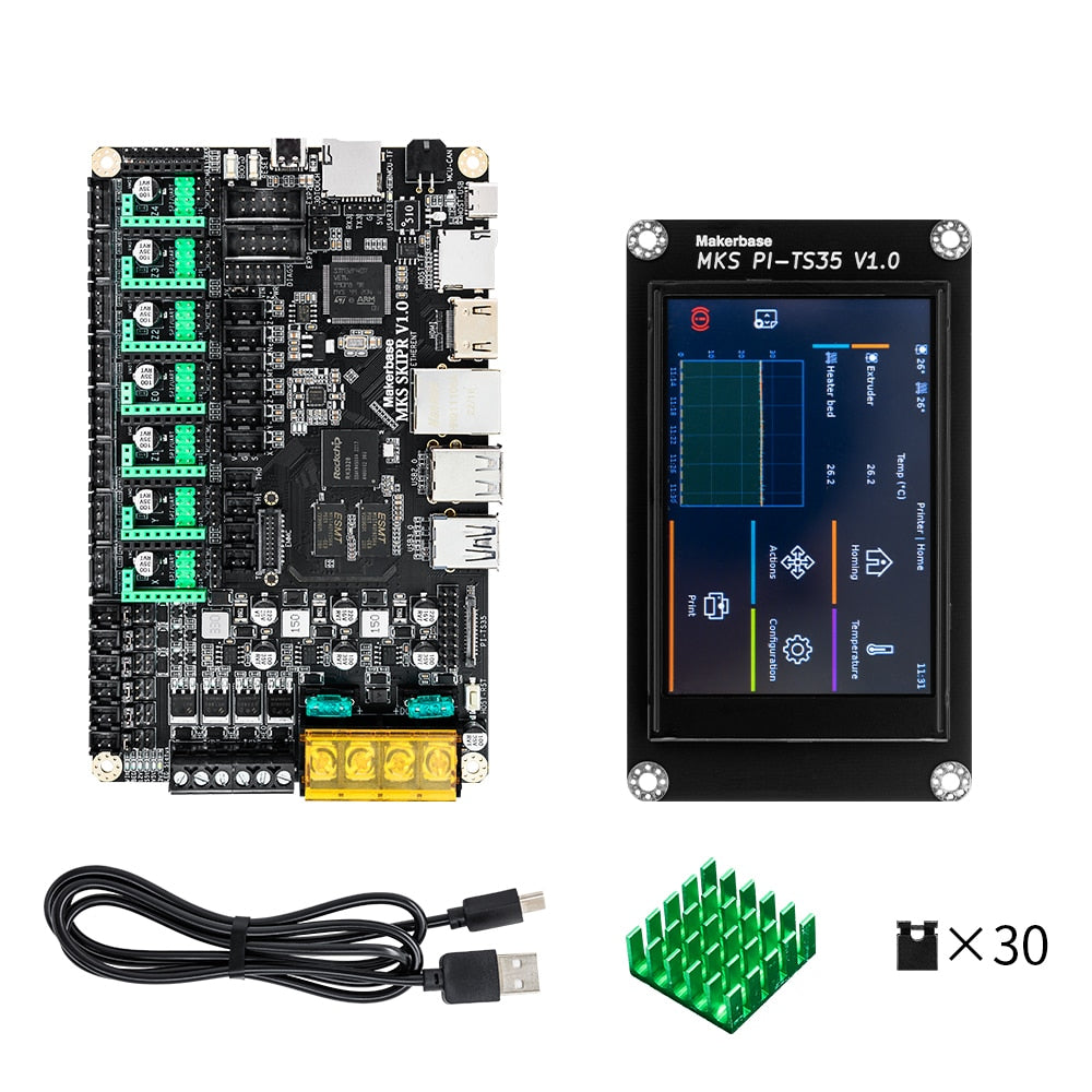 MKS SKIPR Motherboard Quad-Core 64bits SOC STM32F407VET6 Klipper EMMC For 3D Printer Voron Replacement Raspberry Pi customize