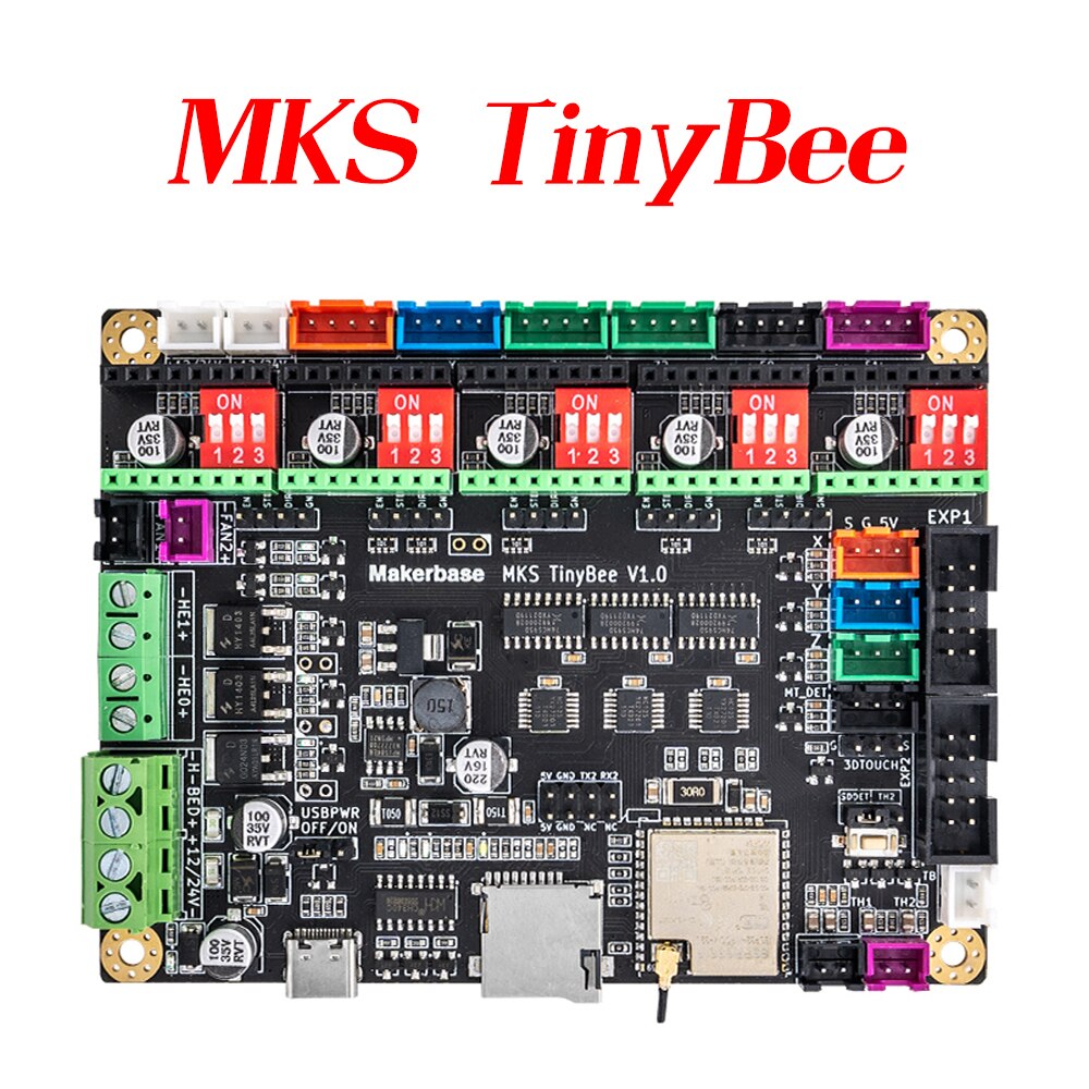 MKS TinyBee Motherboard 3D Printer Control Board ESP32 Wifi WEB Control Mini12864 Compatible A4988 TMC2209 Driver customize