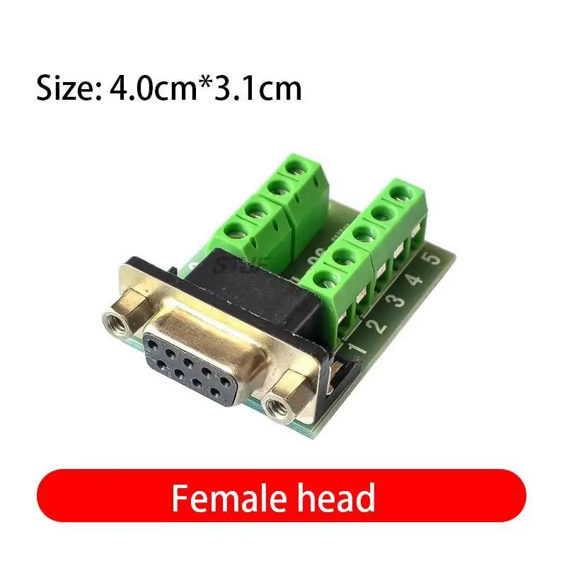 Custom Male Parallel 2 rows 9 pins DB9 Serial port turn to wire terminals DR9 male socket turn to terminal