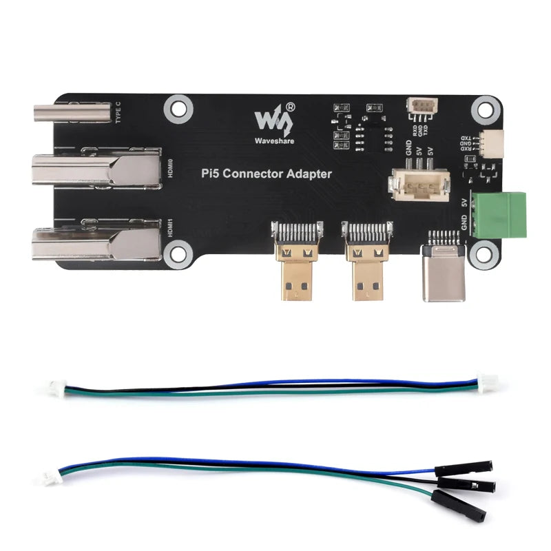 Custom Micro HDMI-compatible to HDMI-c Multifunctional Adapter for     Pi 5 / 4B  Two Power Supply Methods Dual 4K Output