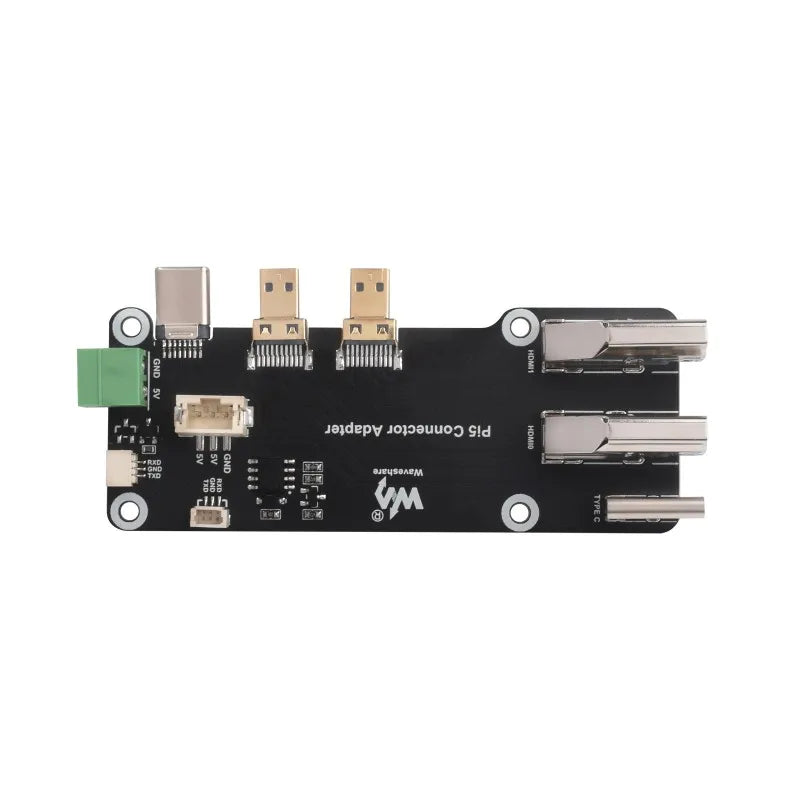 Custom Micro HDMI-compatible to HDMI-c Multifunctional Adapter for     Pi 5 / 4B  Two Power Supply Methods Dual 4K Output
