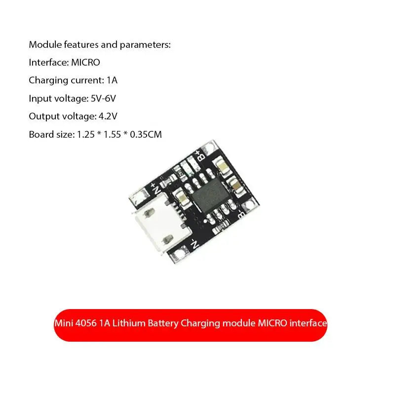 Custom Micro USB 5V 1A 18650 TP4056 Lithium Battery Charger Module Charging Board With Protection Dual Functions 1A Li-ion
