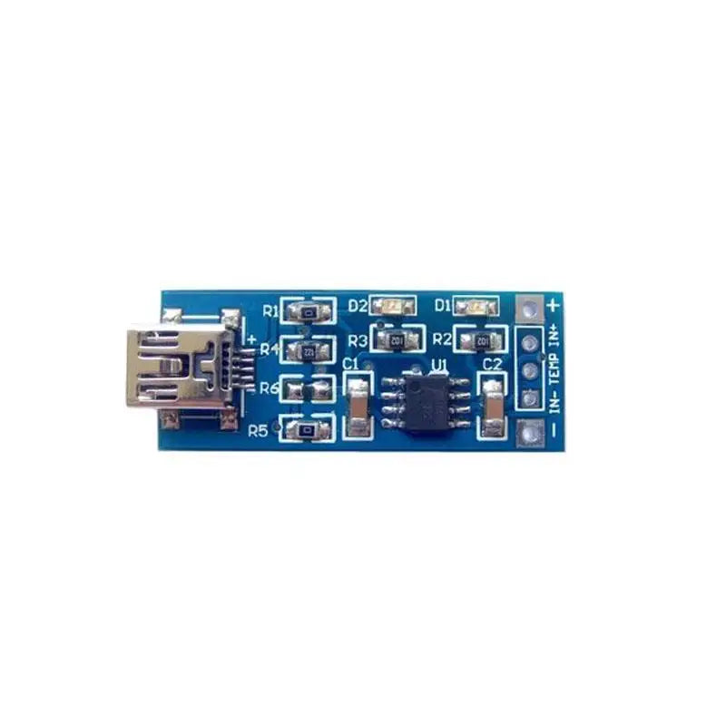 Custom Micro USB 5V 1A 18650 TP4056 Lithium Battery Charger Module Charging Board With Protection Dual Functions 1A Li-ion