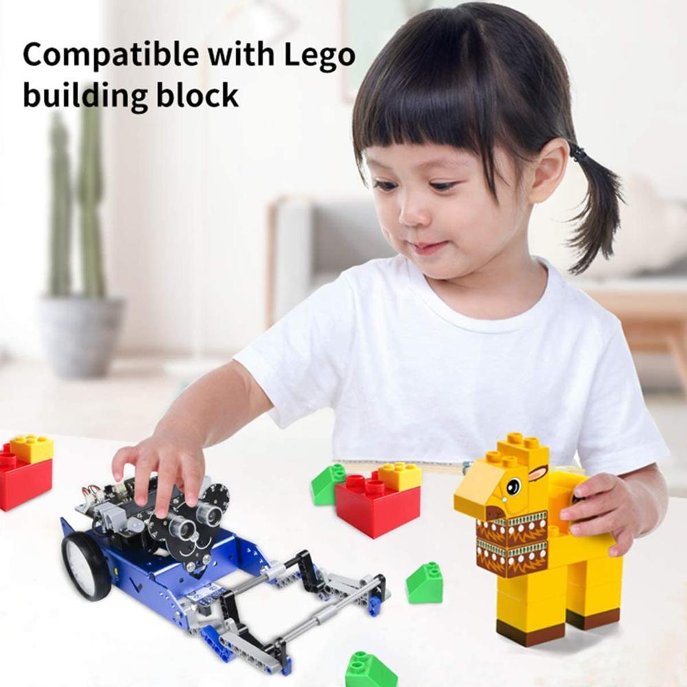 Micro:bit Programmable Education Robot Car Kit STEM Education, DIY Mechanical Building Blocks, Improve Children' s Lo customize