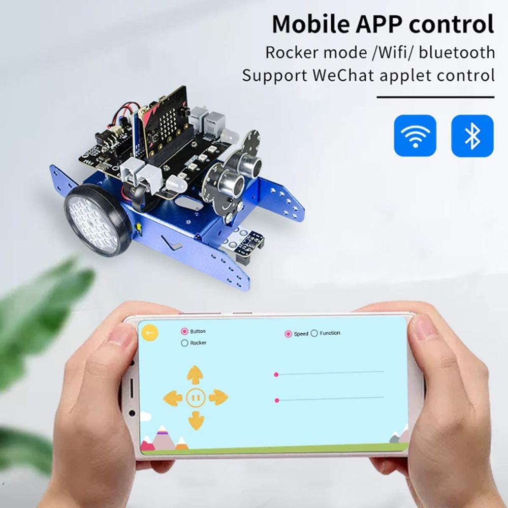 Micro:bit Programmable Education Robot Car Kit STEM Education, DIY Mechanical Building Blocks, Improve Children' s Lo customize