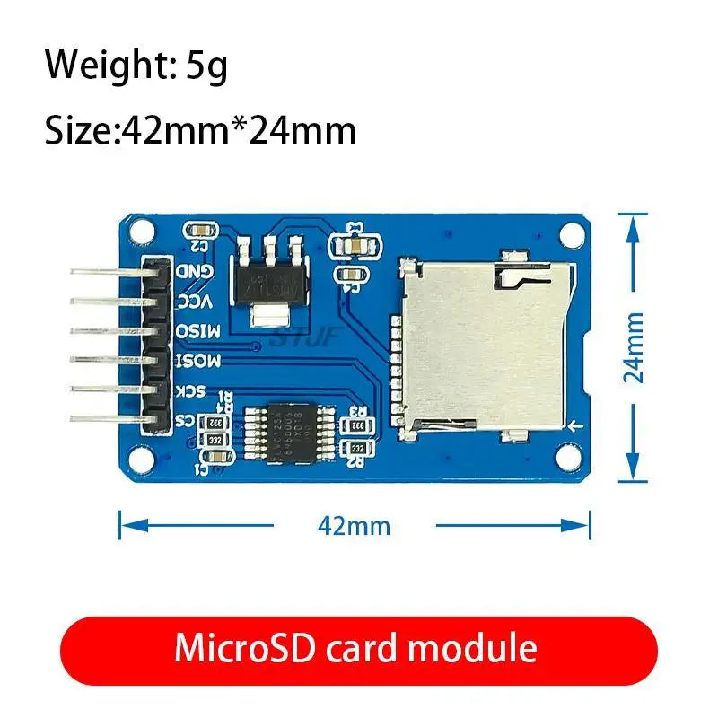 Custom MicroSD Card Adapter module SPI interface TF card reader with level conversion chip