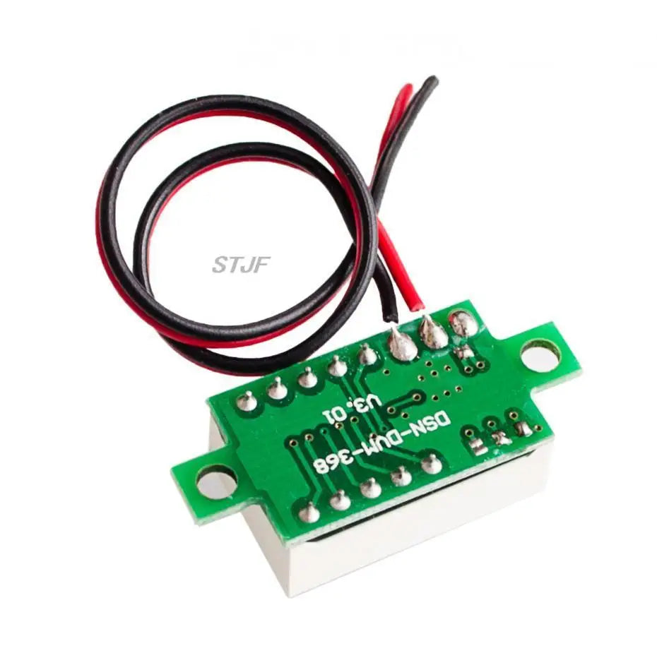 Custom Mini 0.36 inch DC 0-32v 3 bits Digital Red Green blue LED Display Panel Voltage Meter Voltmeter tester