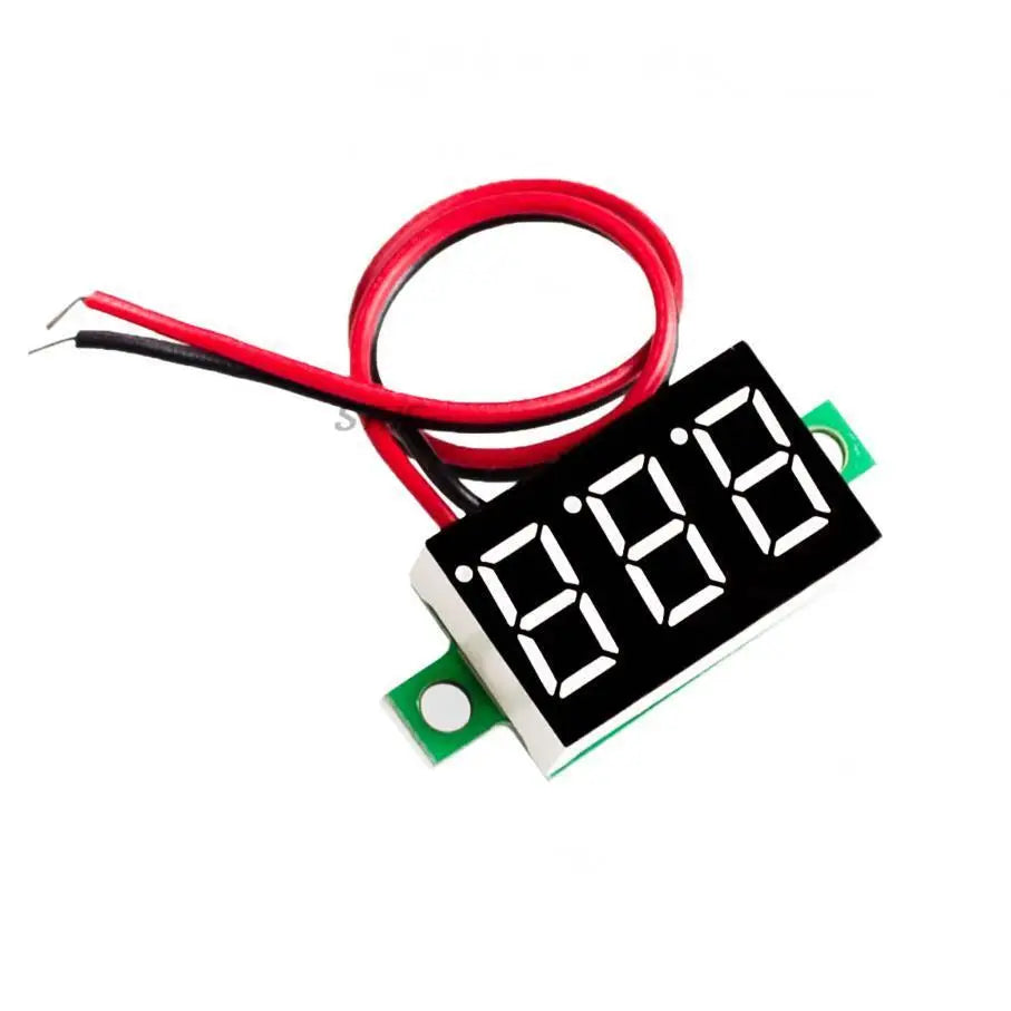 Custom Mini 0.36 inch DC 0-32v 3 bits Digital Red Green blue LED Display Panel Voltage Meter Voltmeter tester