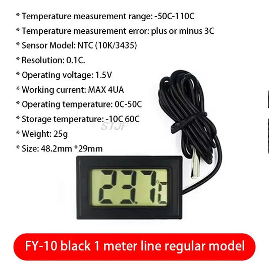 Custom Mini Digital LCD Thermometer Temperature Sensor Automatic Control Fridge Freezer Thermometer Embedded tape probe FY-10 FY-11