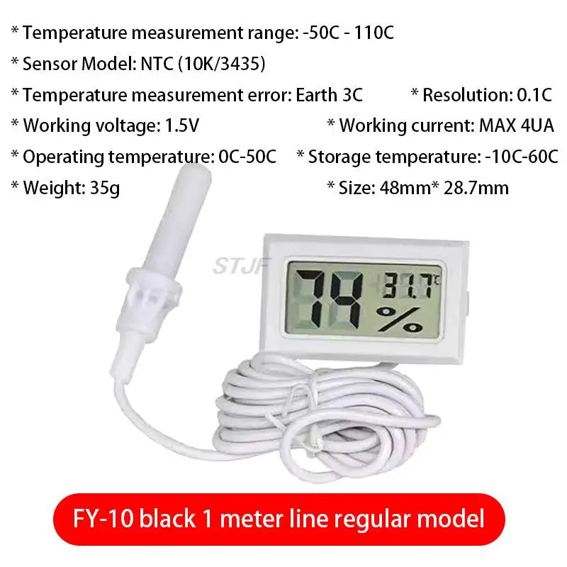 Custom Mini Digital LCD Thermometer Temperature Sensor Automatic Control Fridge Freezer Thermometer Embedded tape probe FY-10 FY-11