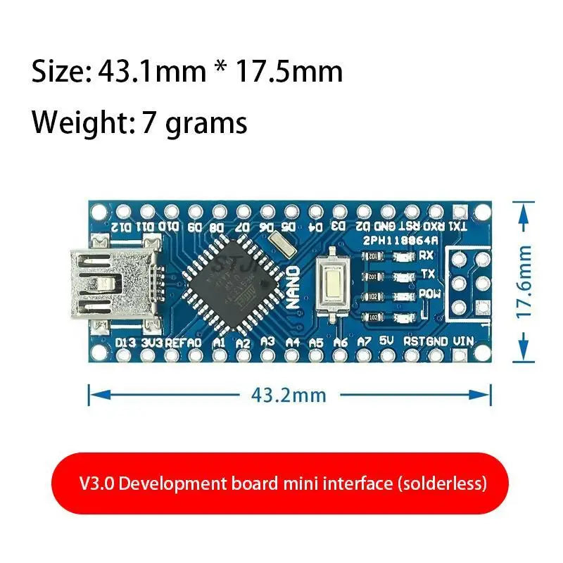 Custom Mini / Type-C / Micro USB Nano 3.0 With the bootloader compatible Nano controller for arduino CH340 USB driver 16Mhz ATMEGA328P