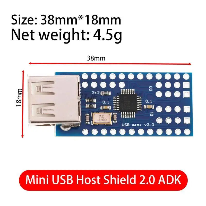 Custom Mini USB Host Shield 2.0 ADK SLR development tool