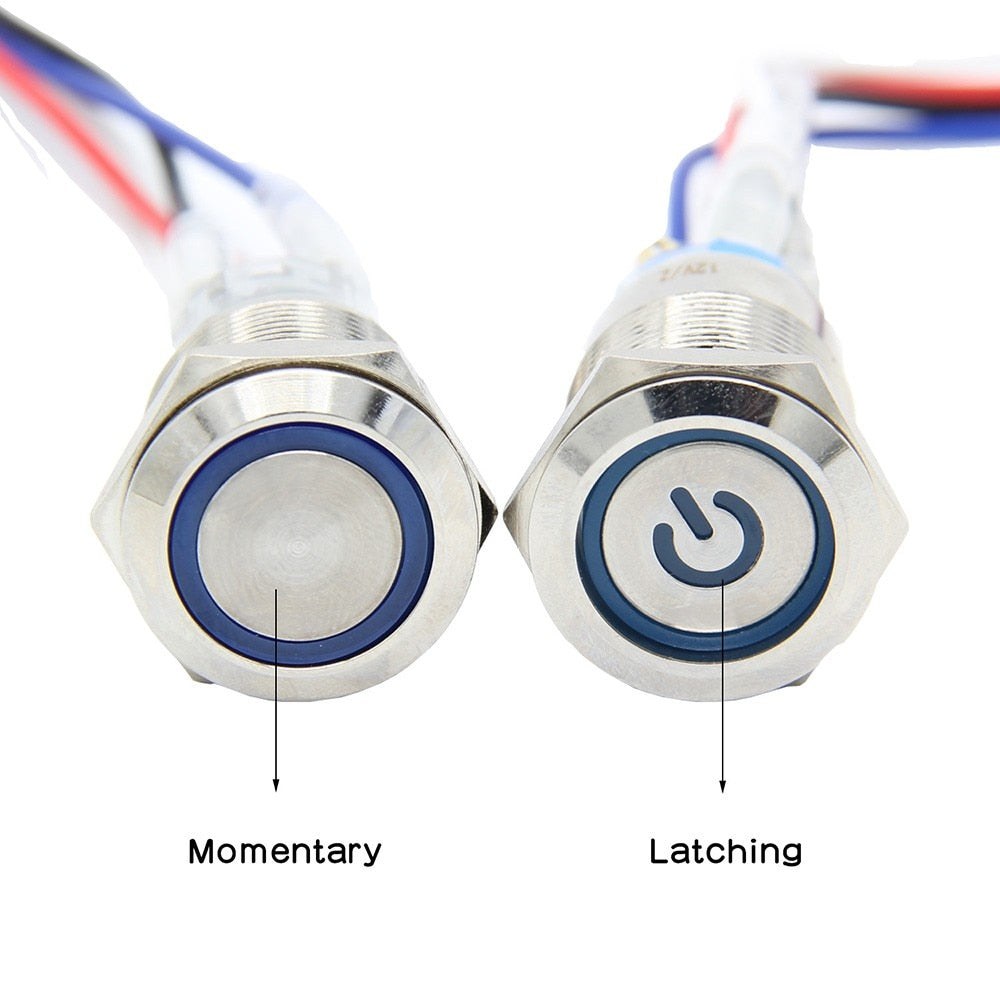 Momentary Self-Reset Power Control Switch / Latching Self-Locking Metal Push Button Switch for Raspberry Pi X735 / X720 customize