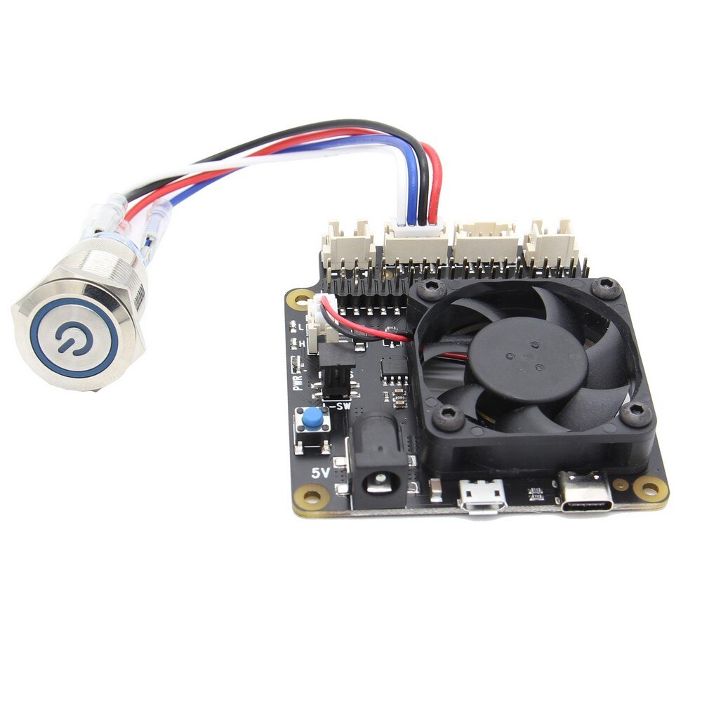 Momentary Self-Reset Power Control Switch / Latching Self-Locking Metal Push Button Switch for Raspberry Pi X735 / X720 customize