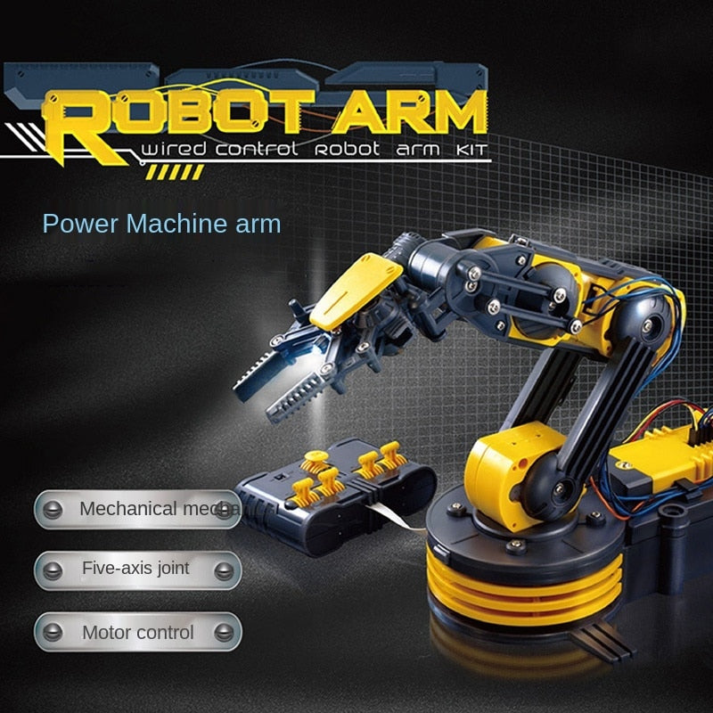 Motor Machine Arm Magic Remote Control Handle Science Experiment Student Hands-on Brain Assembling Educational Boy Toys customize