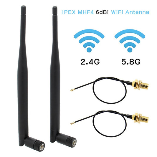 NVIDIA Jetson Xavier NX  M.2 NGFF Card Dual Band WiFi Antenna 6dBi IPEX MHF4 to RP SMA Female Extension Cable (2Pcs) customize